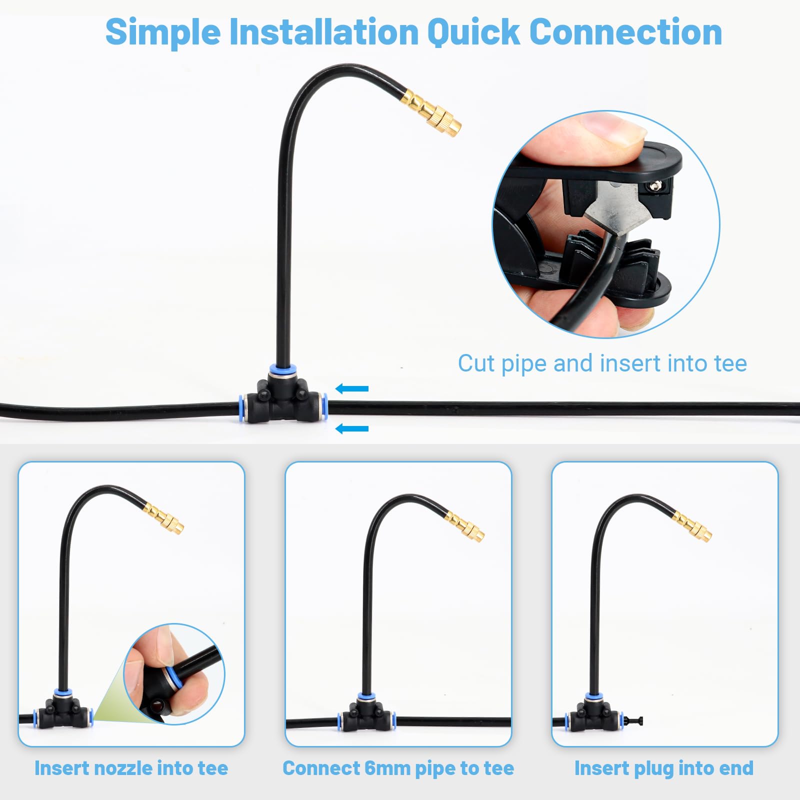 Brass misting nozzle from Thiswing irrigation system