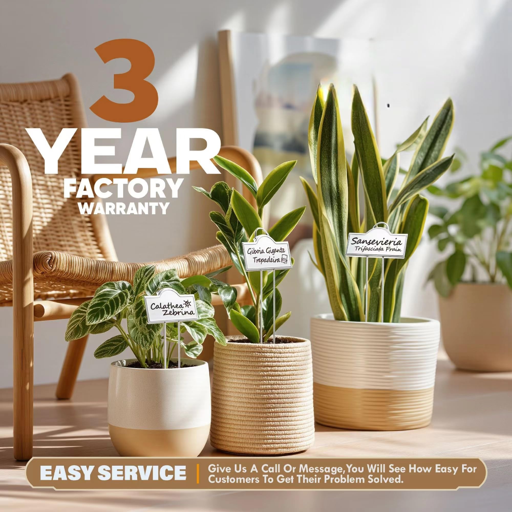 Bravex plant labels with two fine-tipped permanent markers