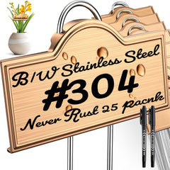 Bravex Stainless Steel Plant Labels 10.75-inch front view