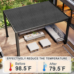 Breathable fabric of Cool Area Shade Cloth outdoors