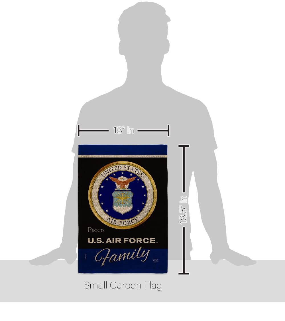 Breeze Decor Air Force Garden Flag with metal stand