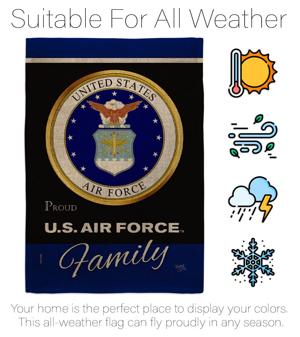 Breeze Decor metal garden pole with Air Force flag