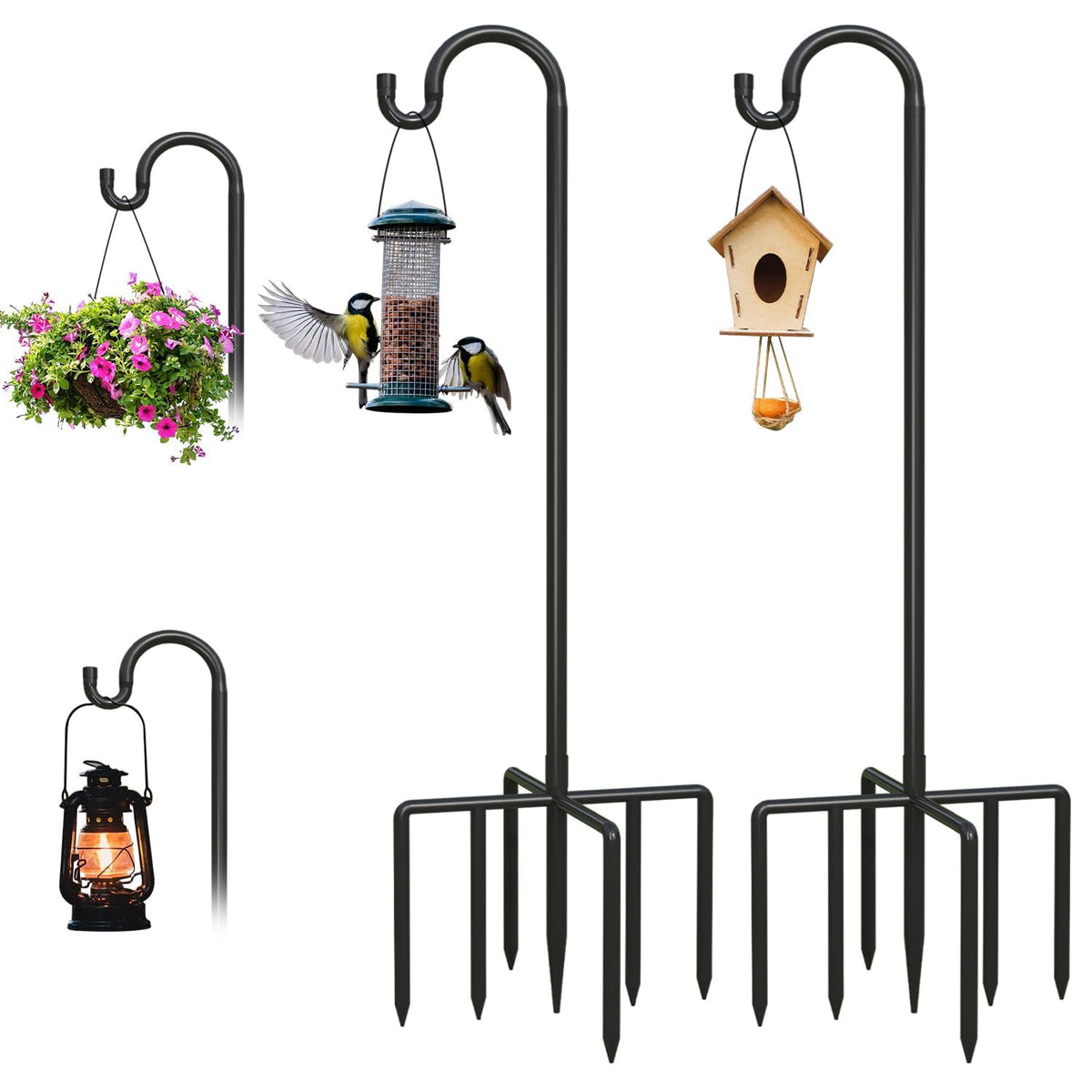 Breeze Touch 92 Inch Adjustable Shepherd Hook front view