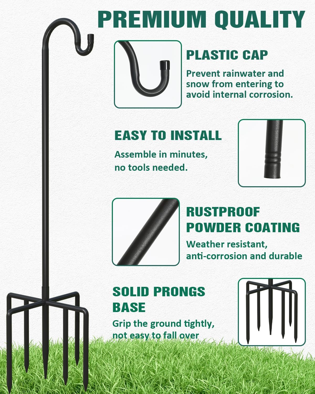 Breeze Touch shepherd hook showing 7-prong base design