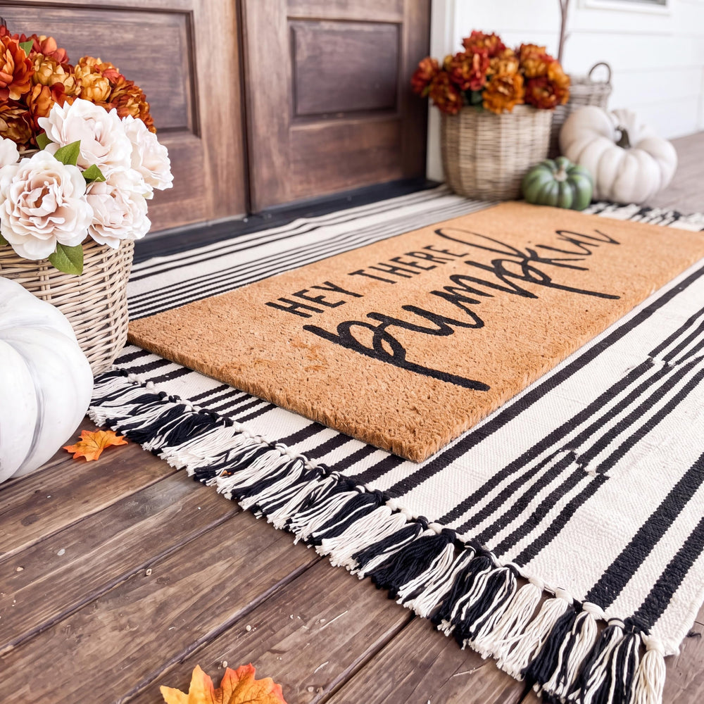 Breling 28" x 43" outdoor rug displayed on a porch