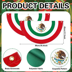 Breling Mexican flags hanging on a porch