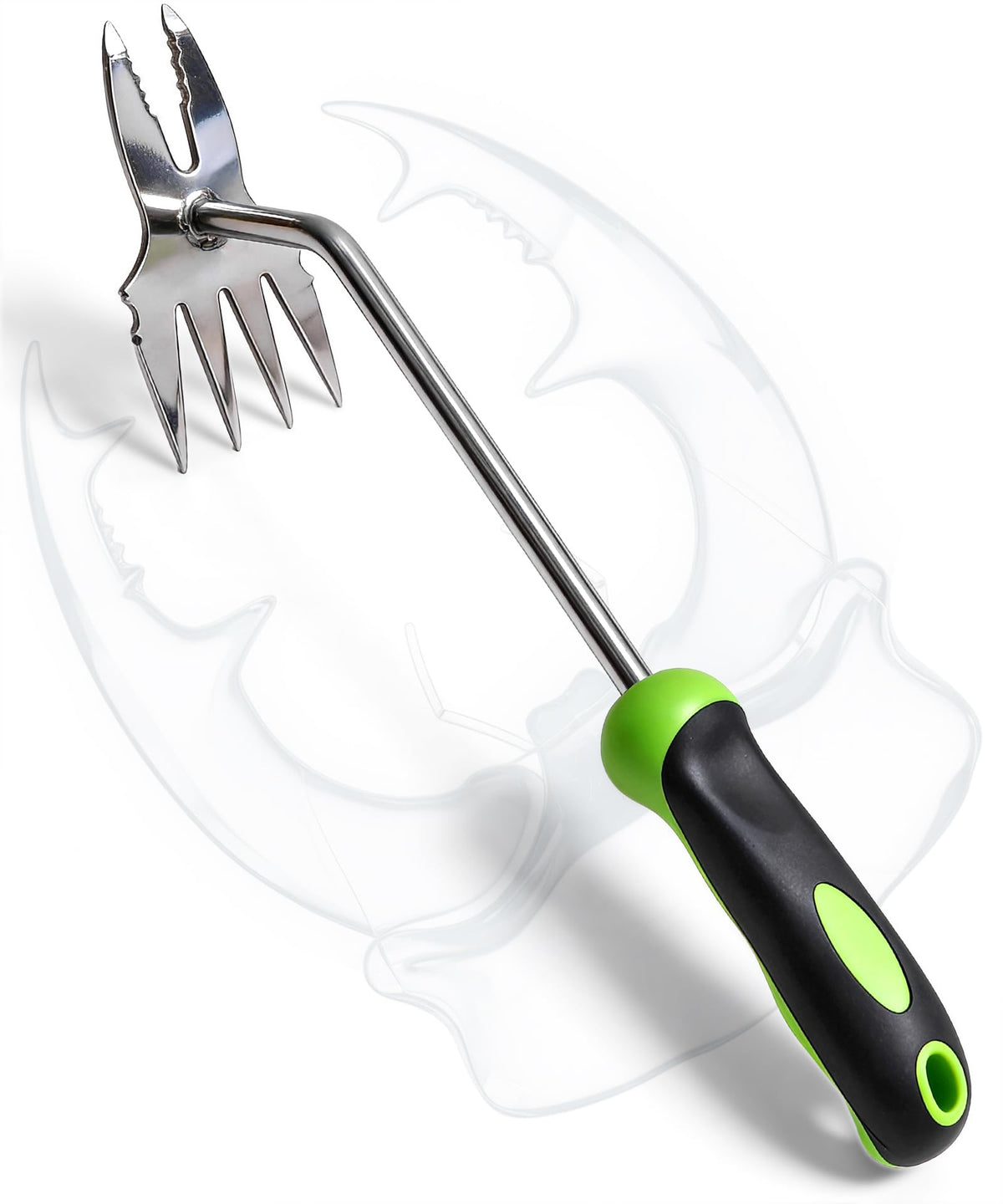 BREWIN TOOLS 2-in-1 Hand Weeder Puller front view with green handle