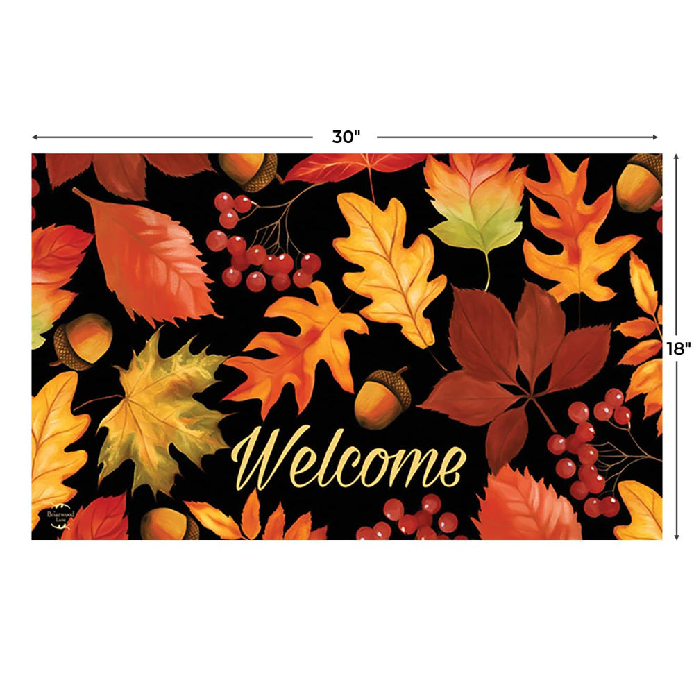 Briarwood Lane Fall Doormat dimensions 30x18 inches