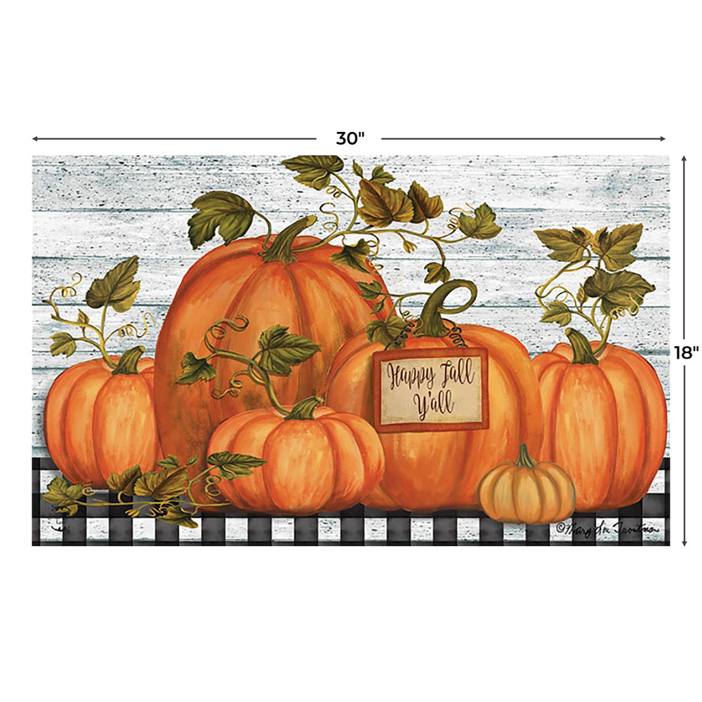 Briarwood Lane Happy Fall Y'all Doormat on mat tray