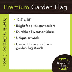 Briarwood Lane Monogram C Garden Flag displayed in a garden