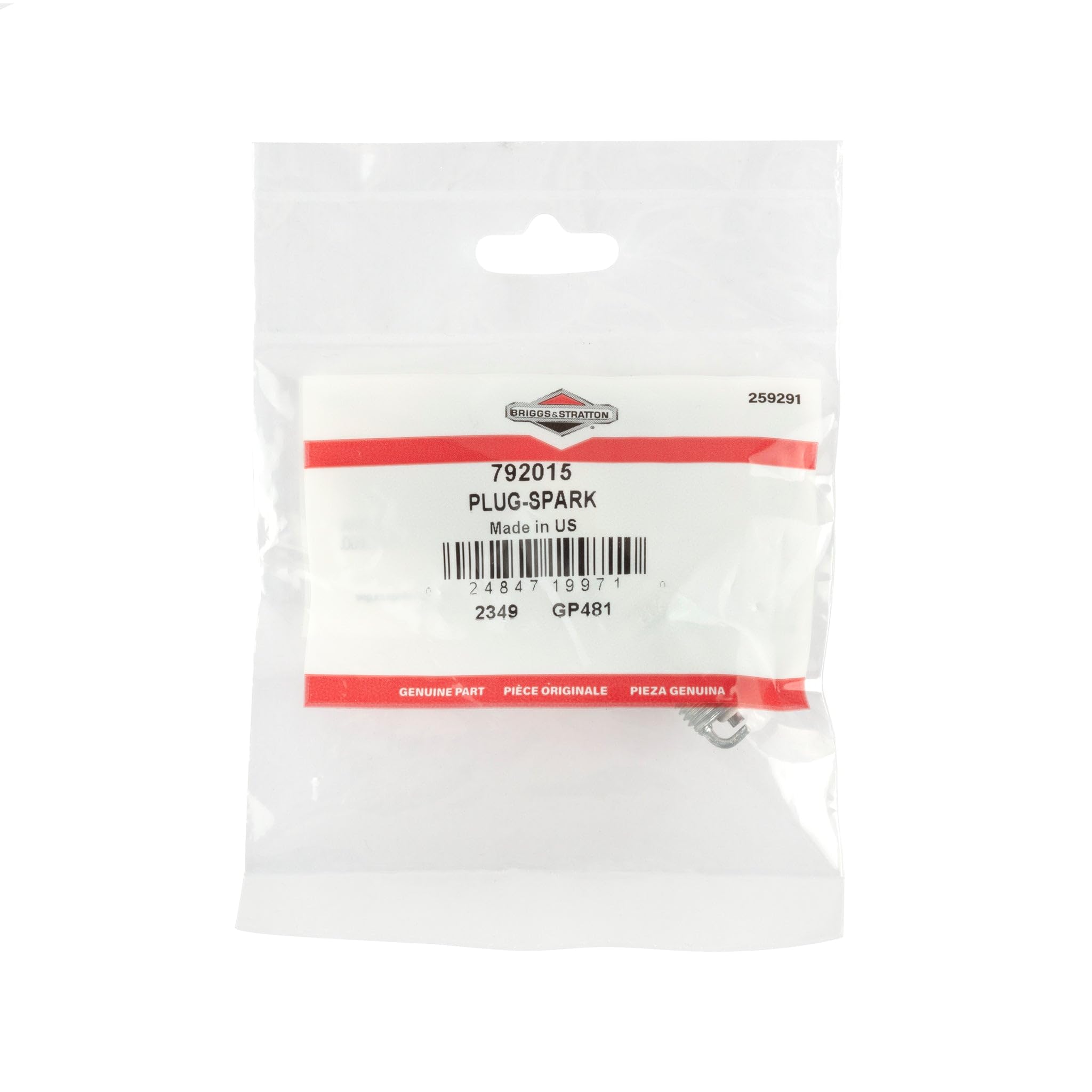 Briggs & Stratton Champion Spark Plug XC92YC side view