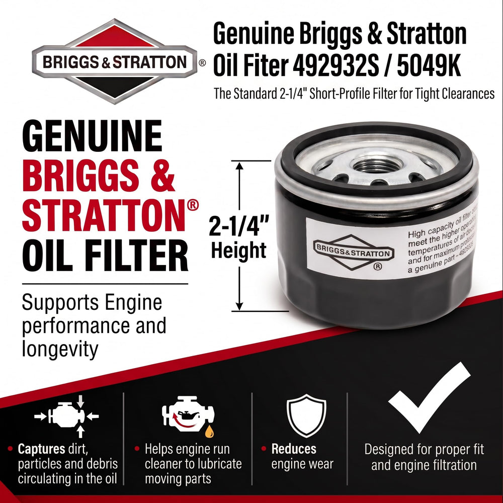 Briggs & Stratton oil filter in packaging