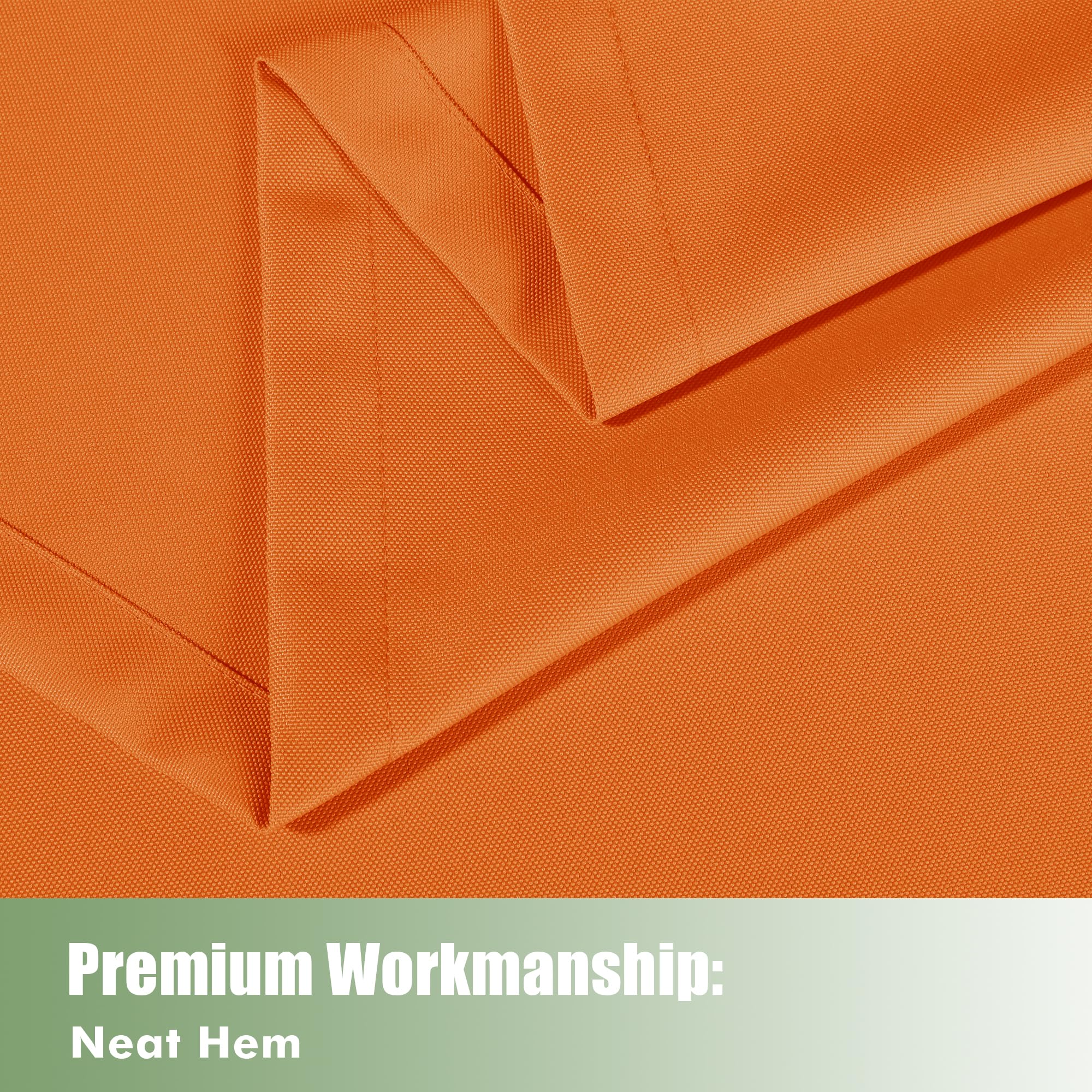 Bright Mecca Orange colour of HolidayIdeas Outdoor Curtains in sunlight