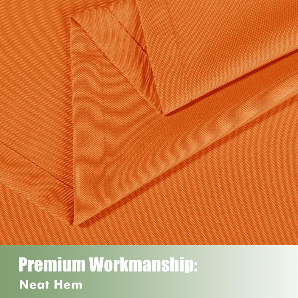 Bright Mecca Orange colour of HolidayIdeas Outdoor Curtains in sunlight