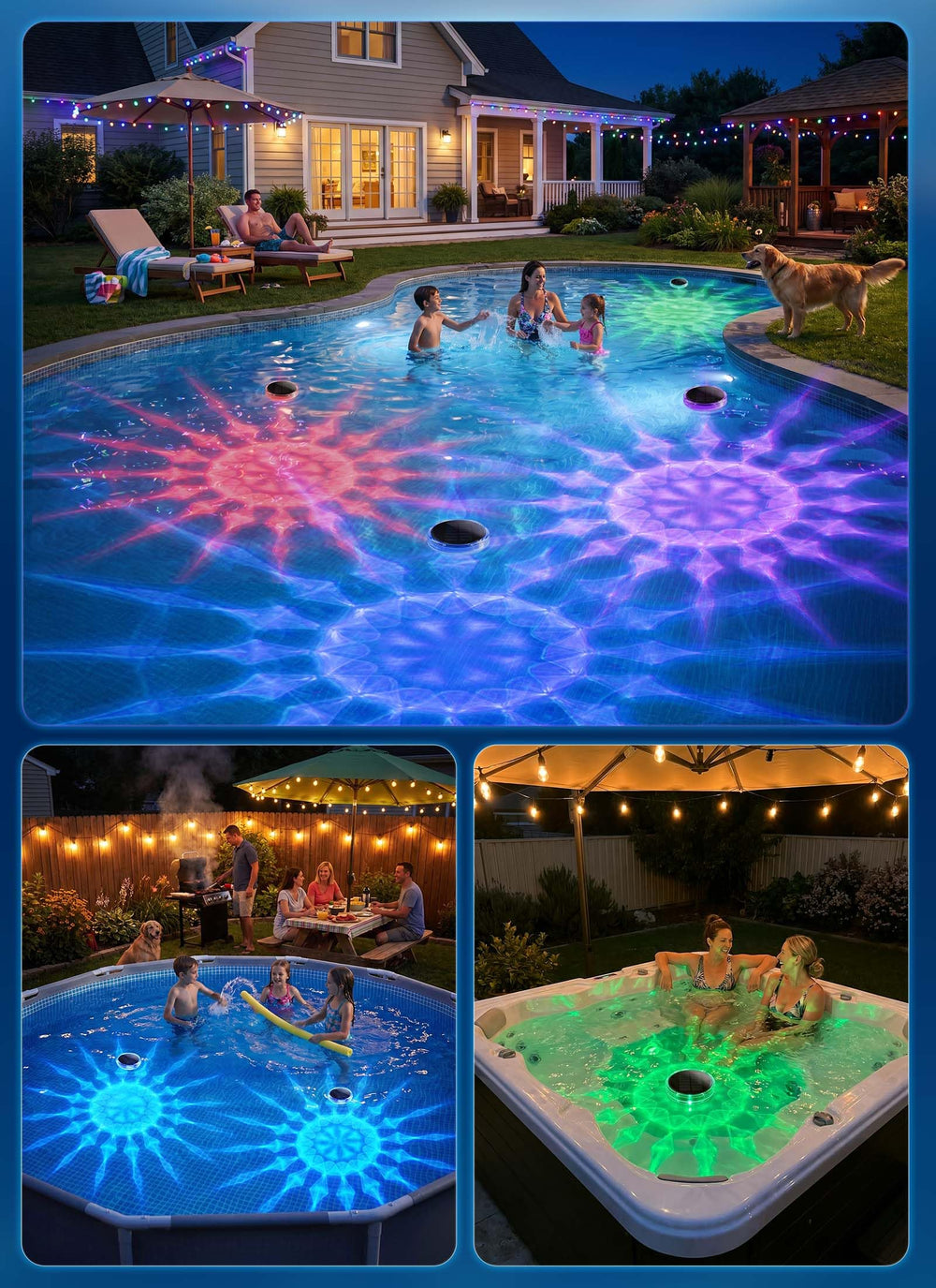 Brightown Floating Solar Pool Lights installation process