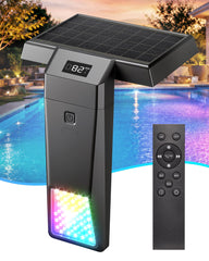 Brightown Solar Pool Light front view with black finish