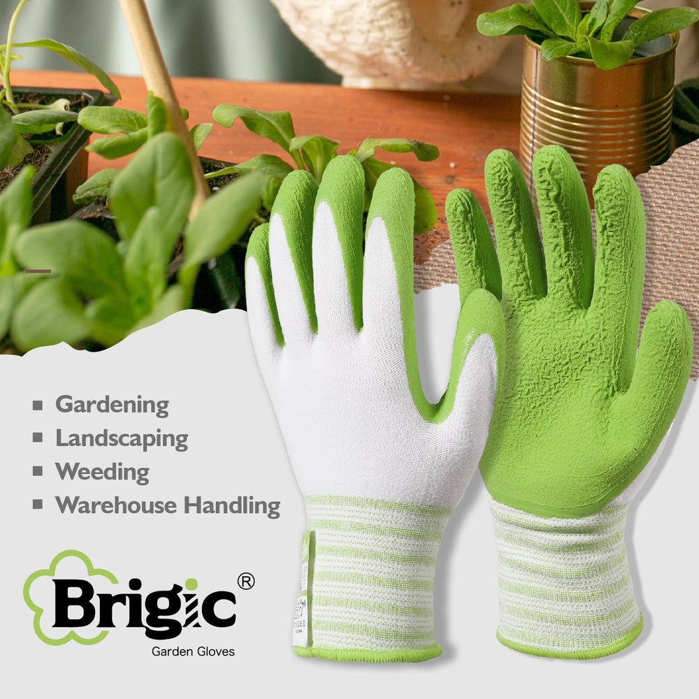 Brigic Bamboo Gardening Gloves showing wrist cuff detail