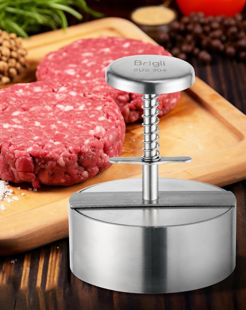 Brigii Burger Press 4.5 inch packaging display