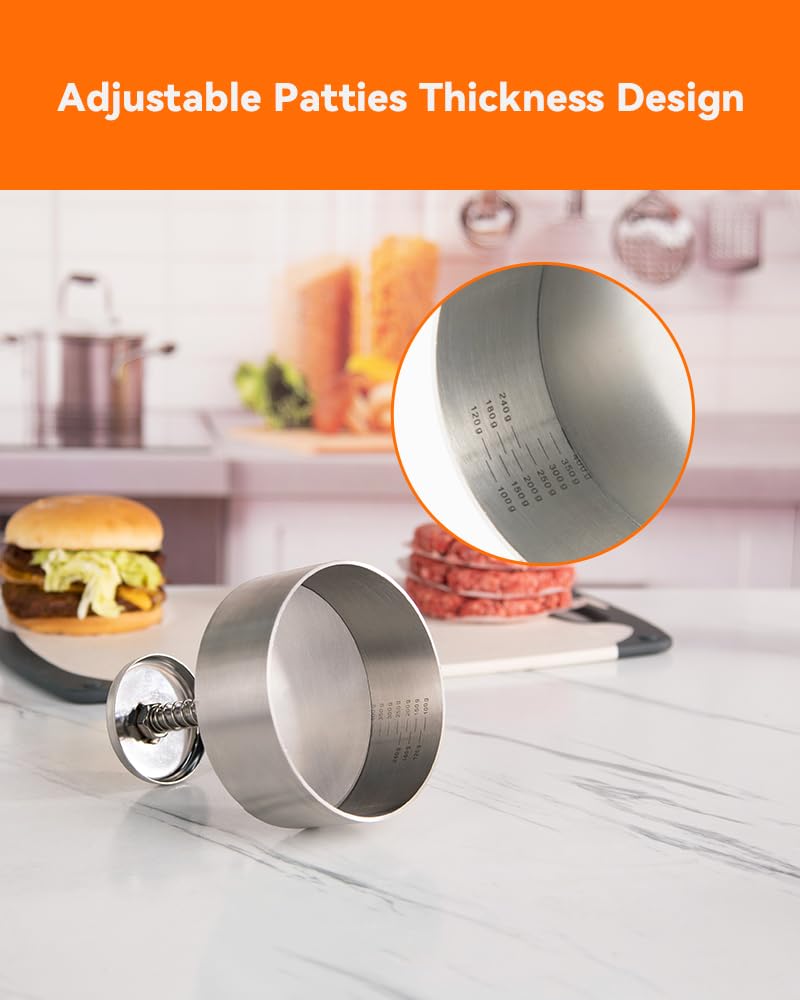 Brigii Burger Press components detached for cleaning