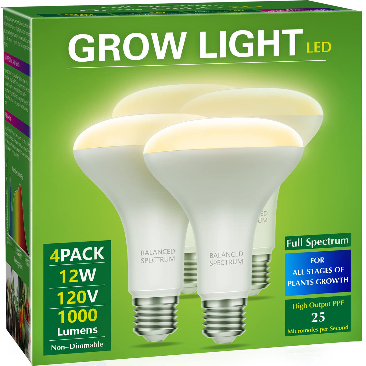 Briignite BR30 LED Grow Light Bulb front view