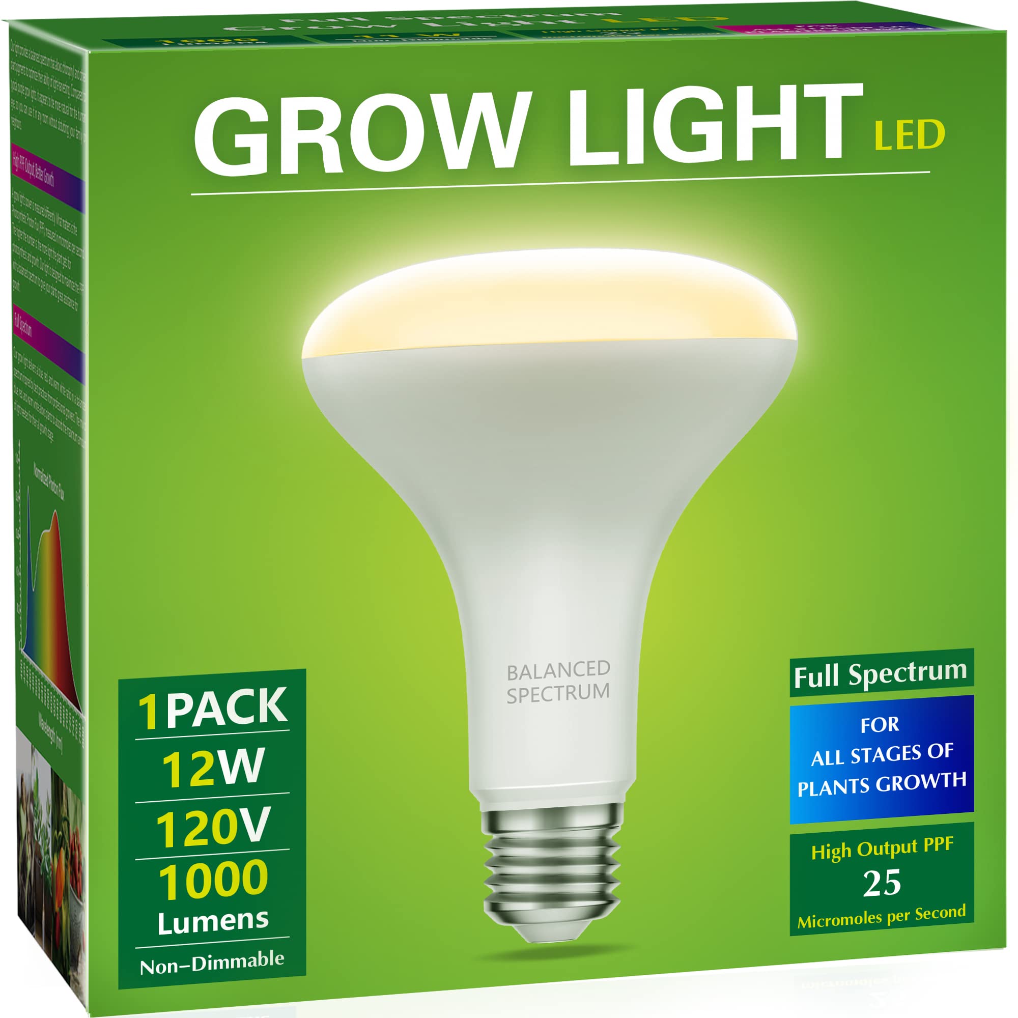 Briignite BR30 LED Grow Light Bulb front view