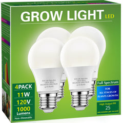 Briignite Grow Light Bulb front view with E26 base