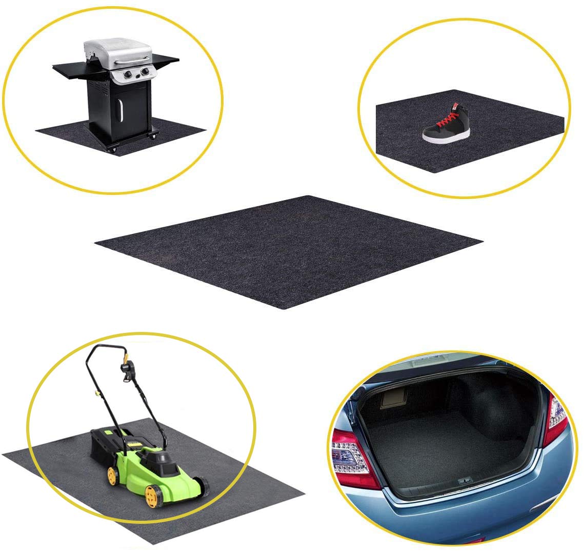 Brinman Under Grill Mat next to grilling tools