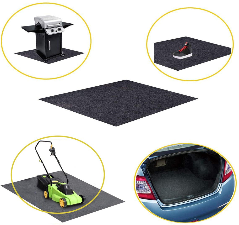Brinman Under Grill Mat next to grilling tools