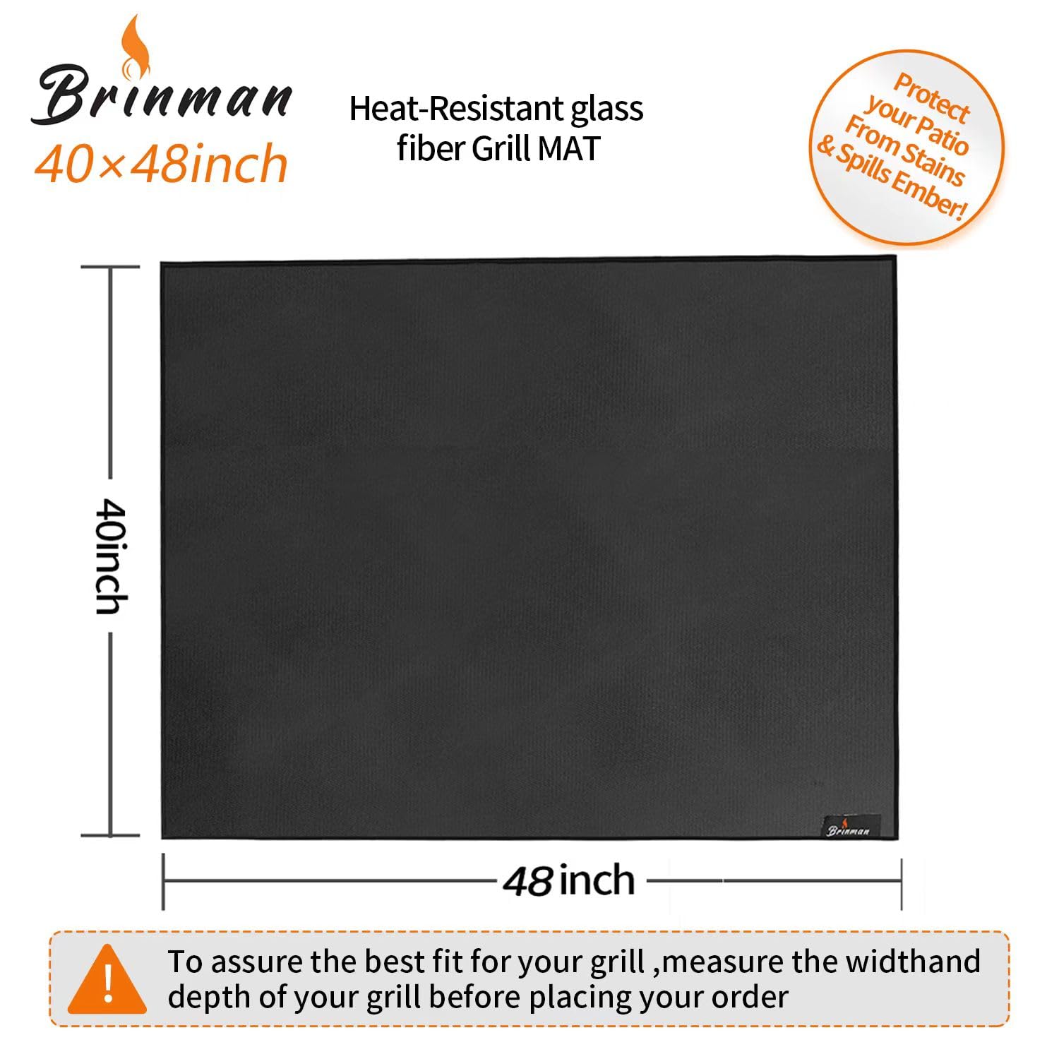 Brinman Under Grill Mat protecting a patio surface