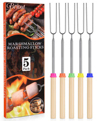 BRIOUT marshmallow roasting sticks 32-inch multicolor set