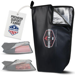 Brisket Blanket BBQ Blanket for Resting Meat, Black front view