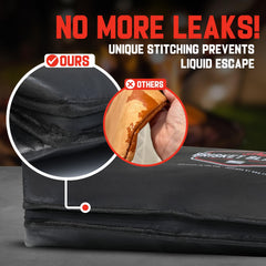 Brisket Blanket BBQ Blanket showing wide mouth and zipper