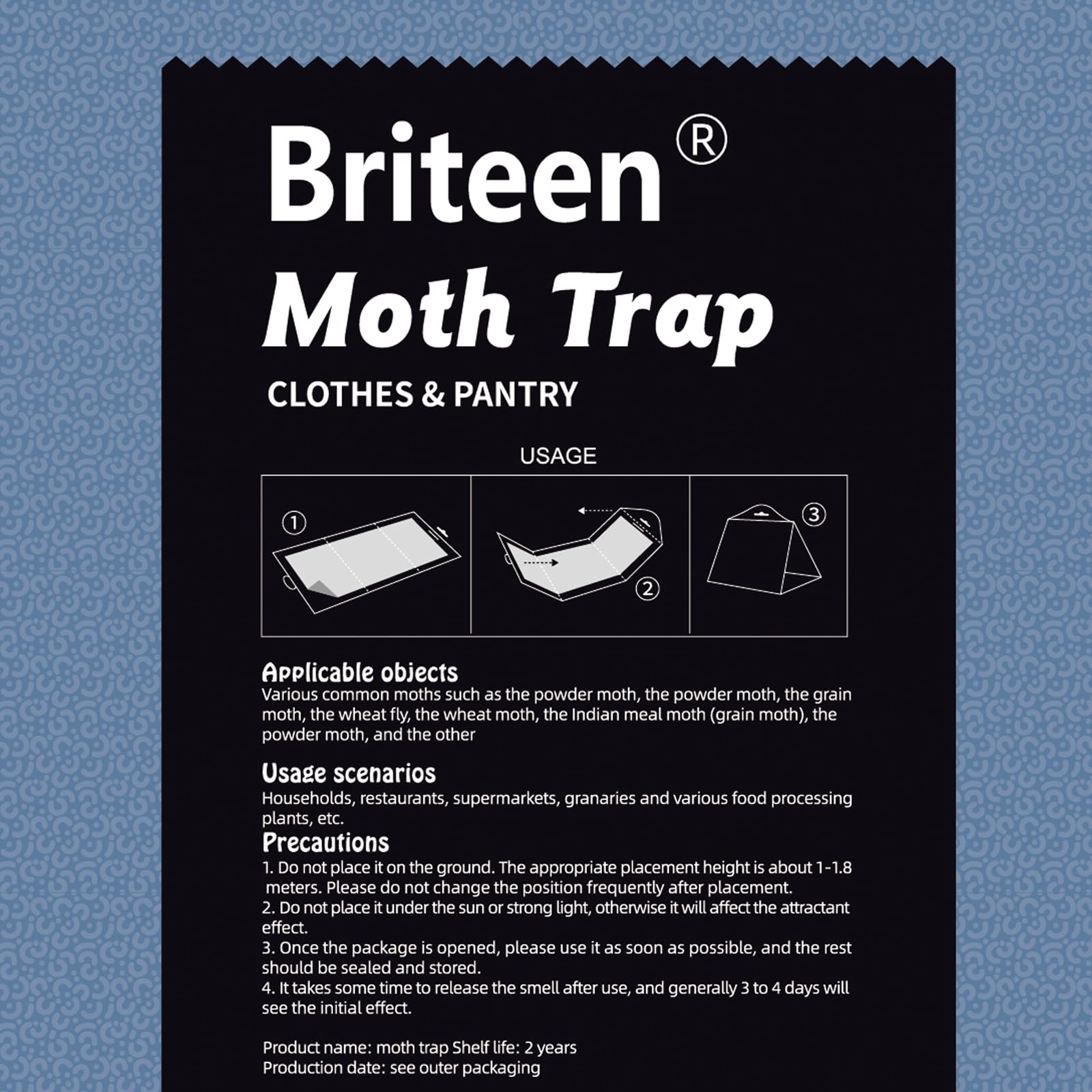 Briteen Moth Trap close-up showing pheromone design