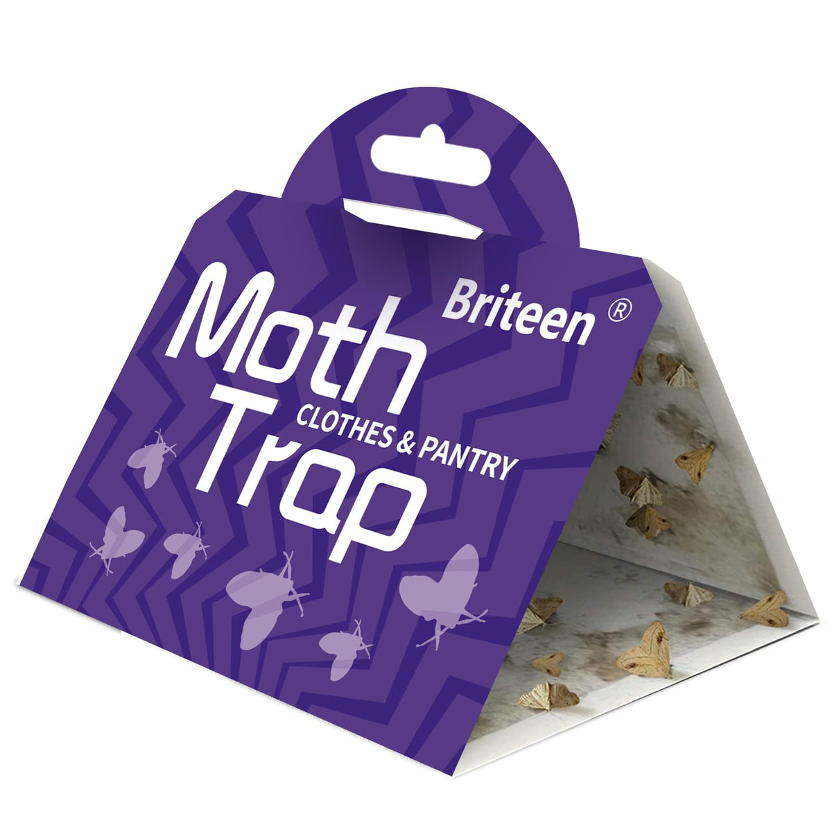 Briteen Pantry Moth Traps 10-Pack purple box front view
