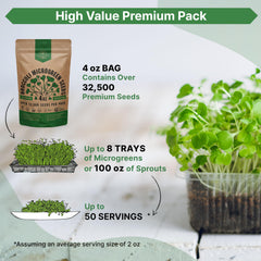 Broccoli microgreens growing in soil with Organo Republic seeds