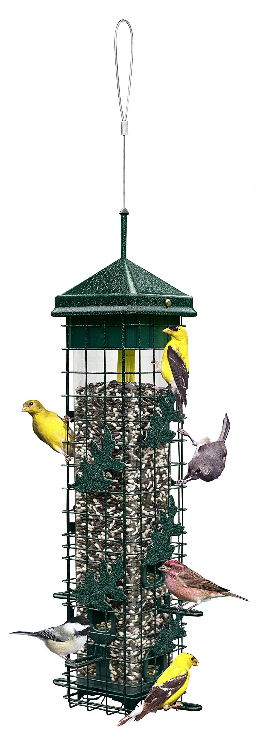 Brome Squirrel Solution 200 bird feeder in garden green colour