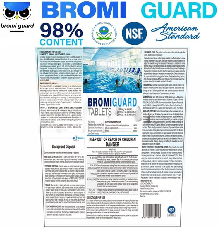 BROMIGUARD bromine tablets in a spa setting