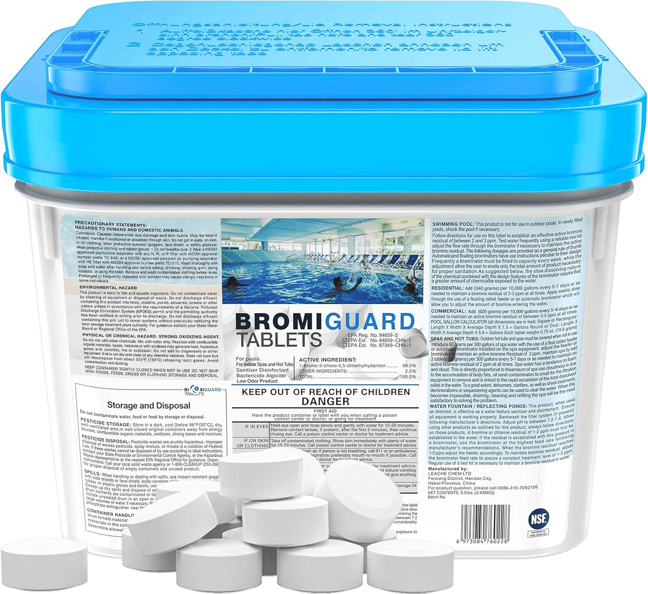 BROMIGUARD bromine tablets pack front view with label
