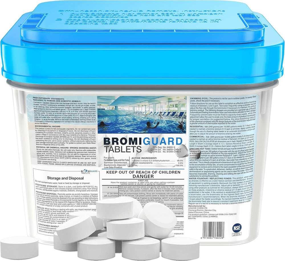 BROMIGUARD bromine tablets pack front view with label