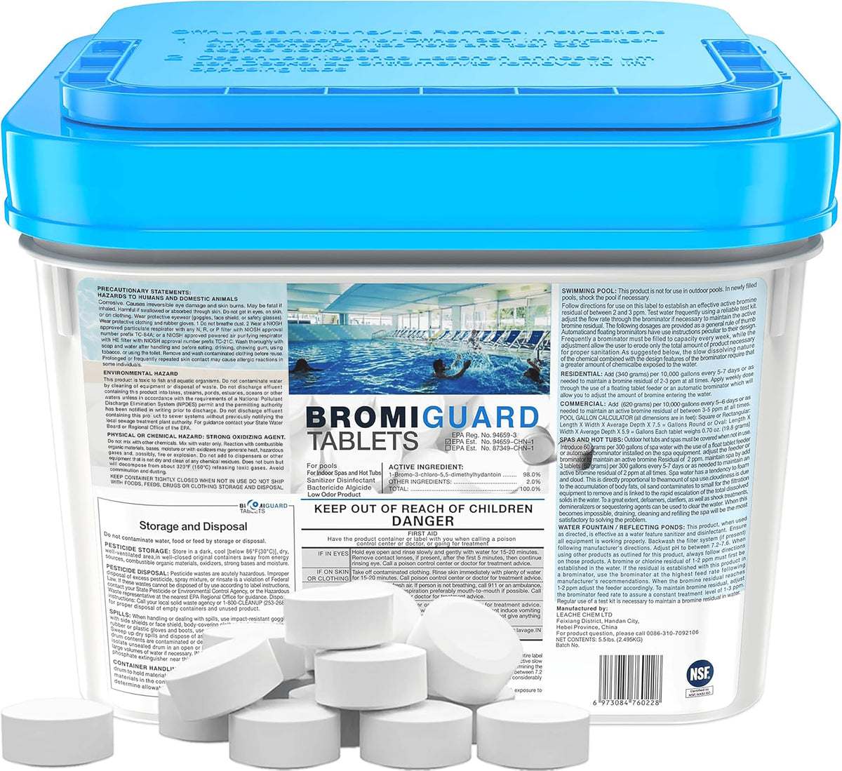 BROMIGUARD bromine tablets pack front view with label