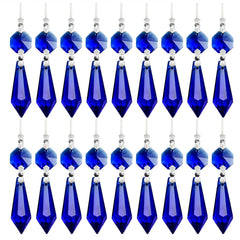 BronaGrand blue chandelier crystal prism front view