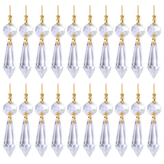 BronaGrand clear crystal chandelier prism with gold connector