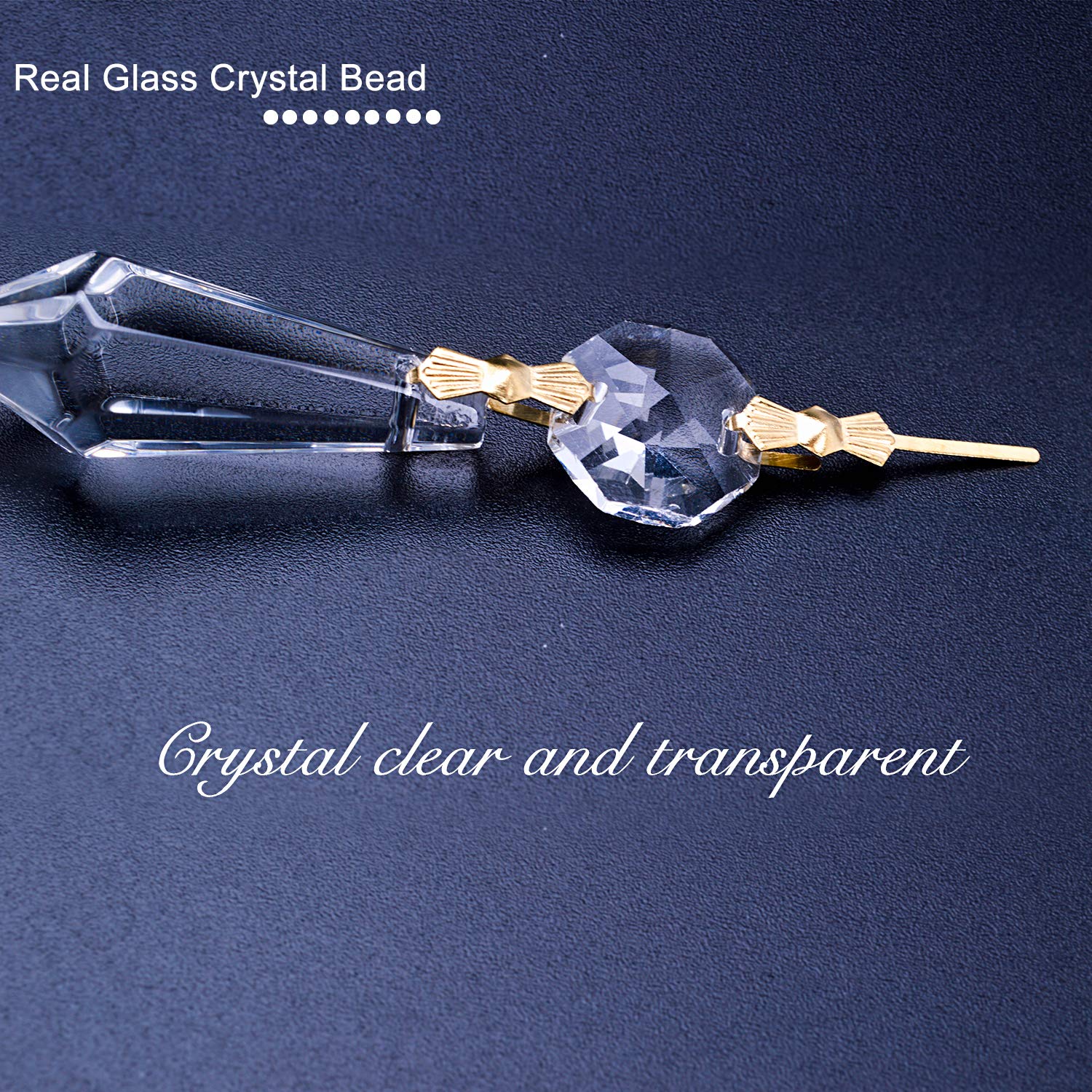 BronaGrand crystal prisms used as decoration on a Christmas tree