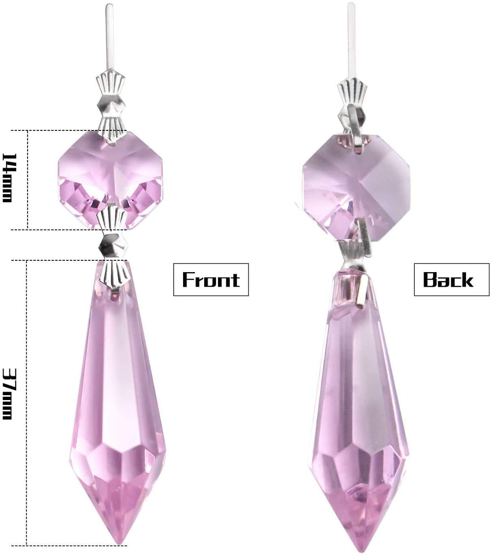 BronaGrand crystal prisms with silver bow tie connectors