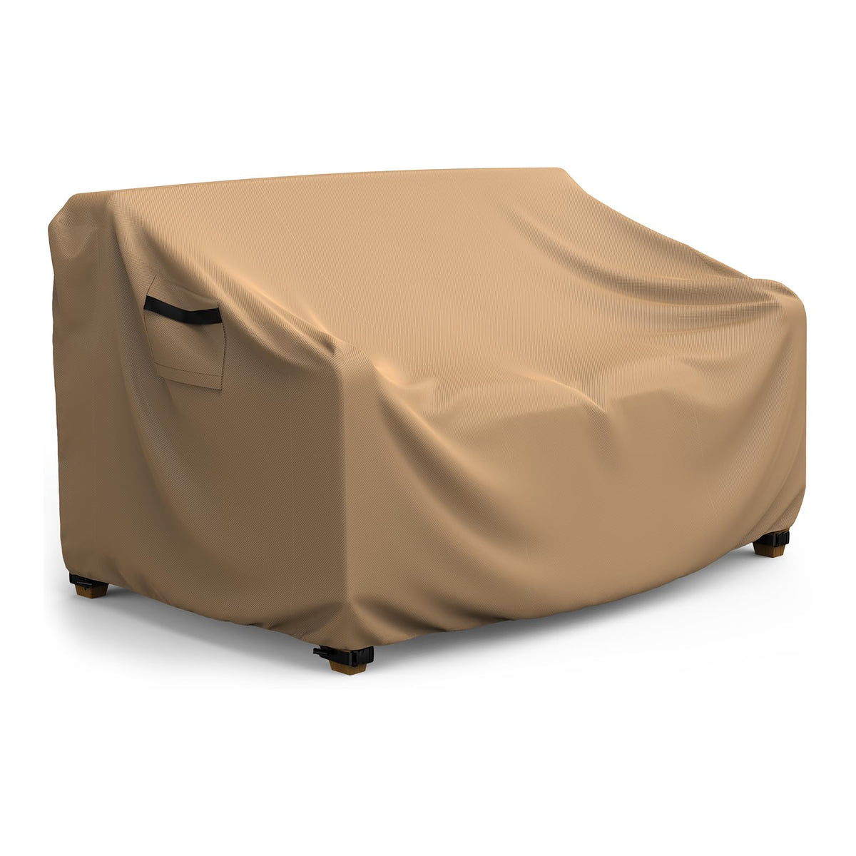 BROSYDA 2-Seater Waterproof Couch Cover brown front view