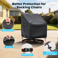 BROSYDA Chair Cover Black demonstrating waterproof features