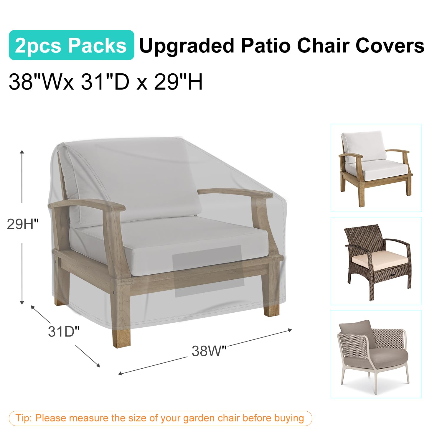 BROSYDA chair cover side view showcasing durable fabric