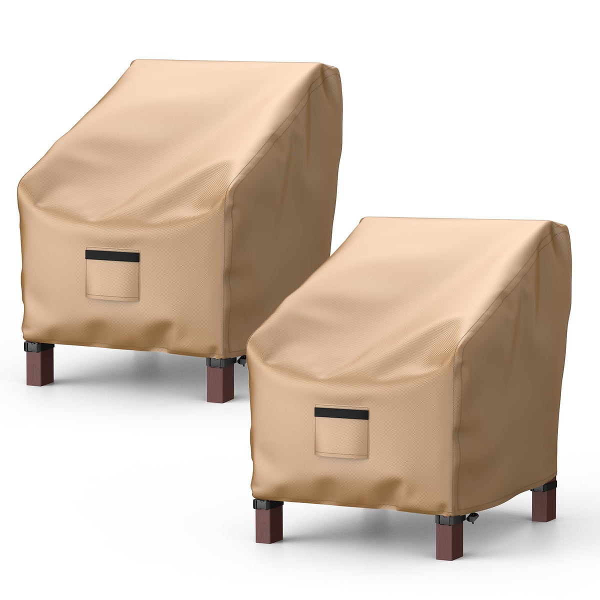 BROSYDA Outdoor Patio Chair Cover front view in brown