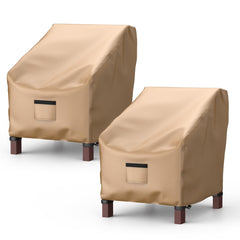 BROSYDA Outdoor Patio Chair Cover front view in brown