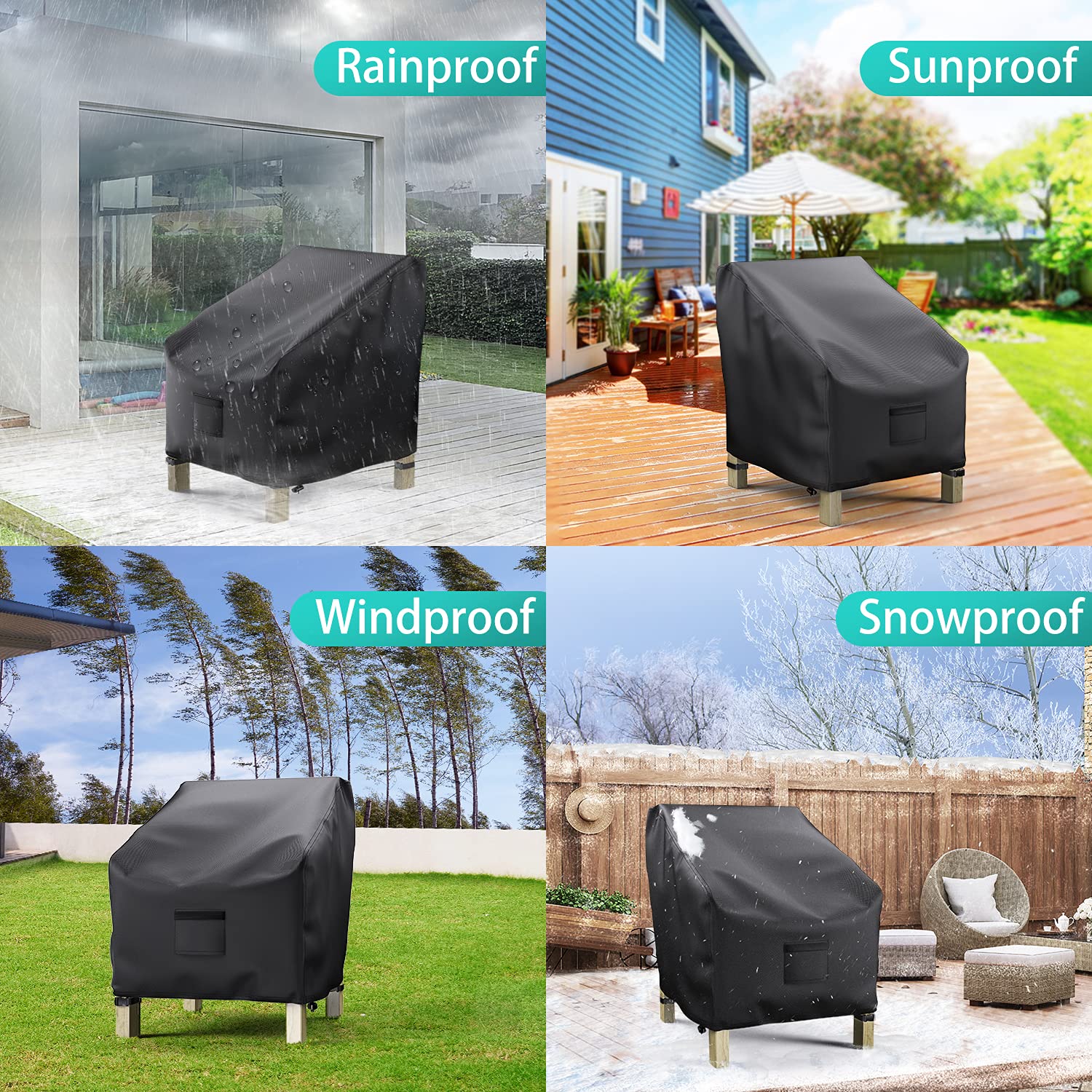 BROSYDA patio chair cover on a chair in a garden